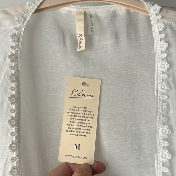 White Kehlani Kimono by Elan. Never worn. - Picture 2 of 4